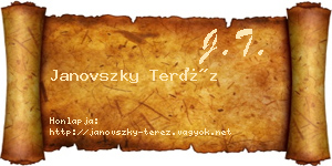 Janovszky Teréz névjegykártya