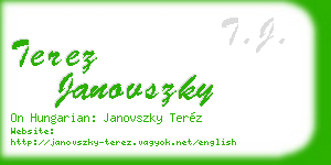 terez janovszky business card